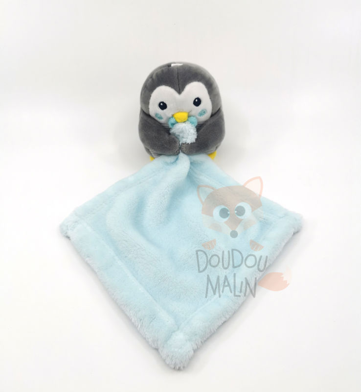  peluche avec pingouin bleu 25 cm 